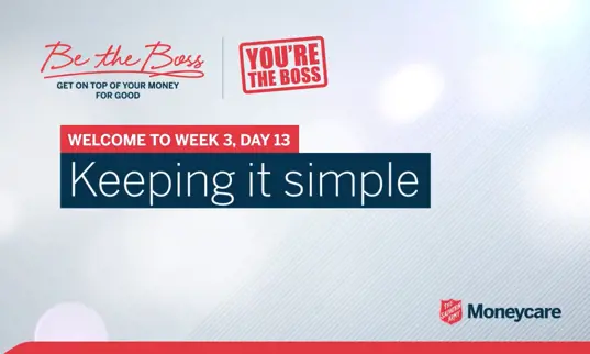 Day 13: Keeping it simple