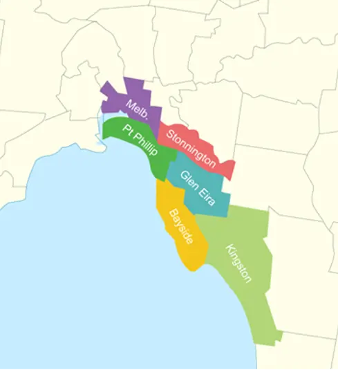 We cover a wide area of the inner south region of Melbourne: